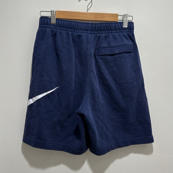 Nike Shorts Men Small Blue Club Sportswear Graphic Swoosh Drawstring Elastic 🌟 - Picture 5 of 7